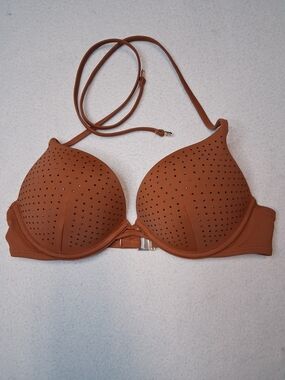 Victoria's Secret Tan Padded Halter Bikini Top